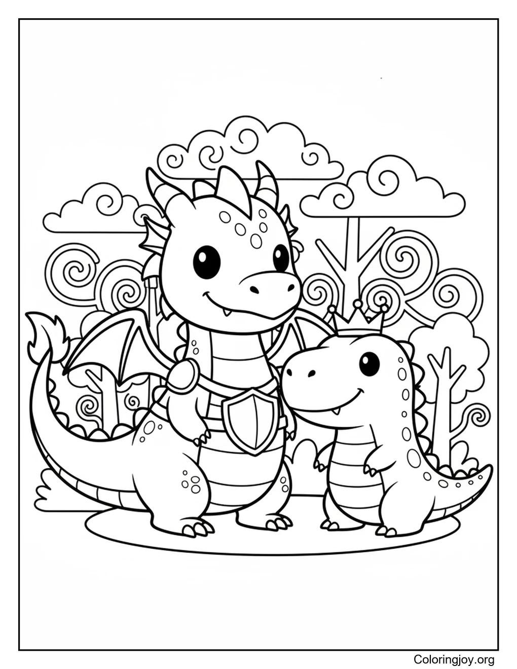 Dinosaurio Dragón de Fantasía