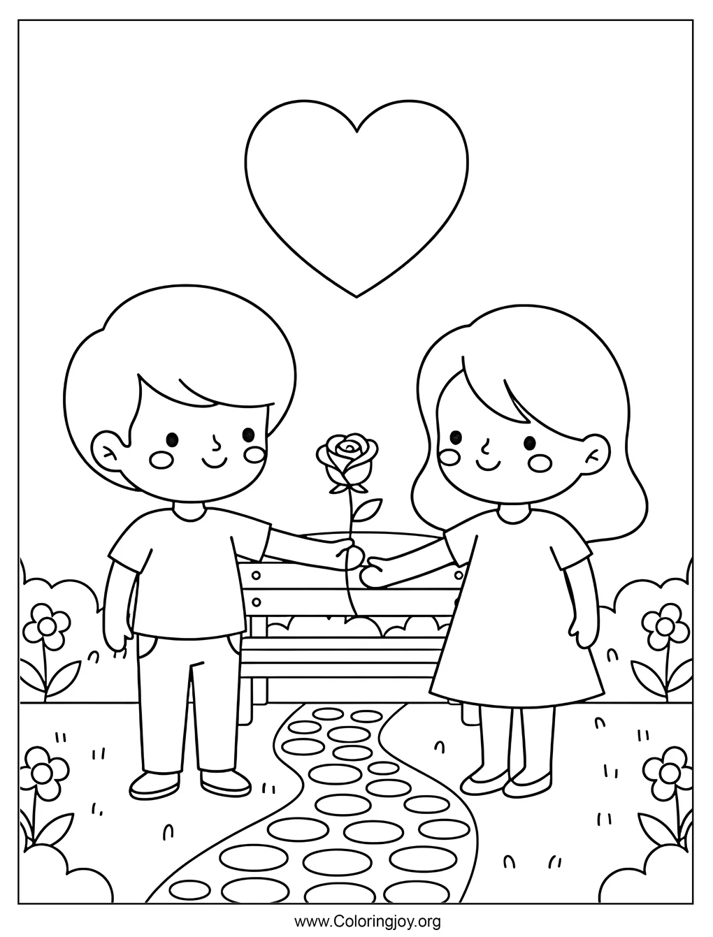 Encantadora pareja el día de San Valentín.