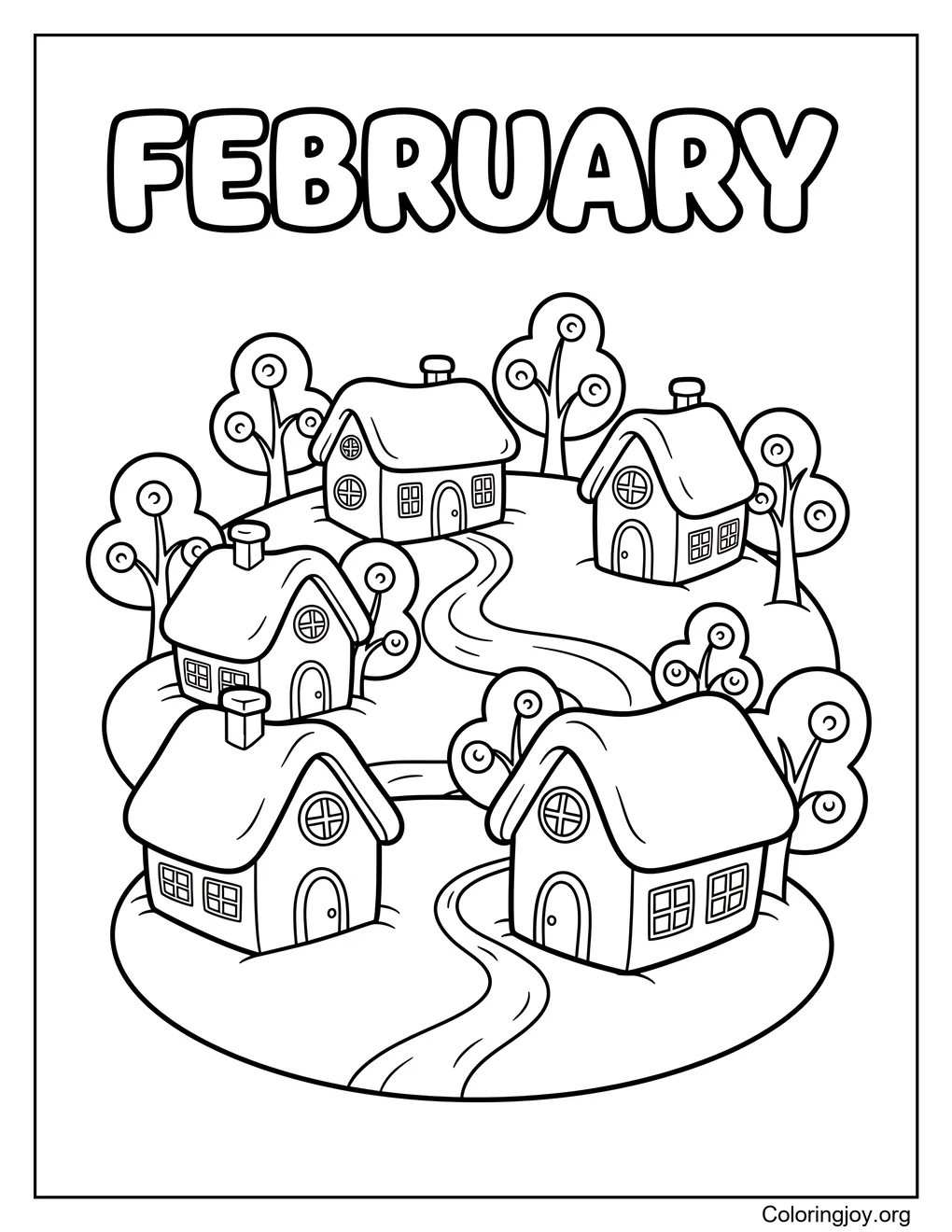 Escenas de pueblos nevados