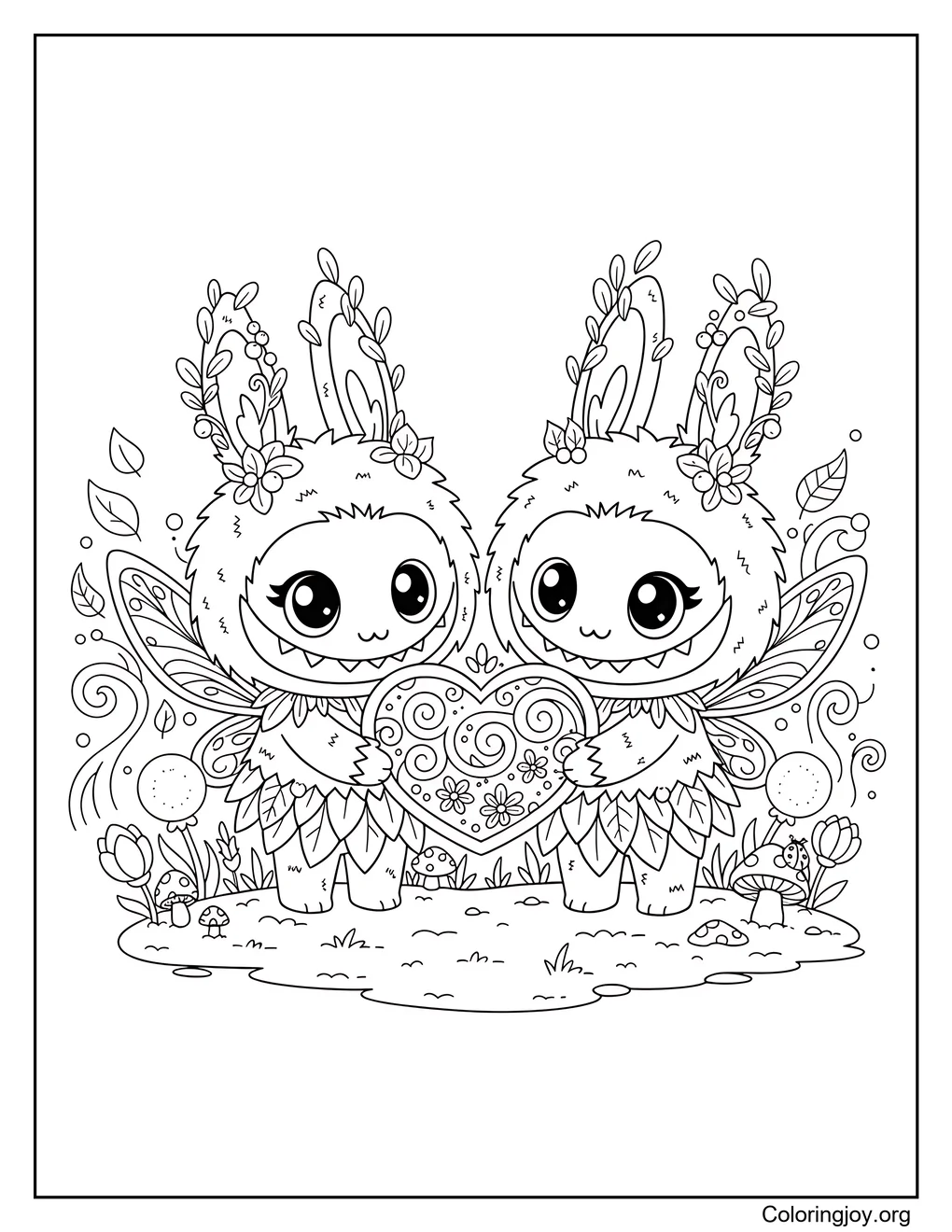 Estilo duendecillo Labubu San Valentín