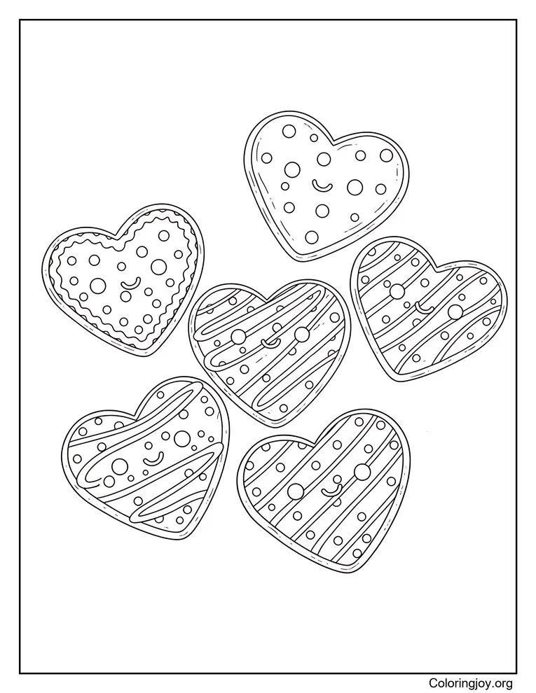 Fiesta de galletas de corazón