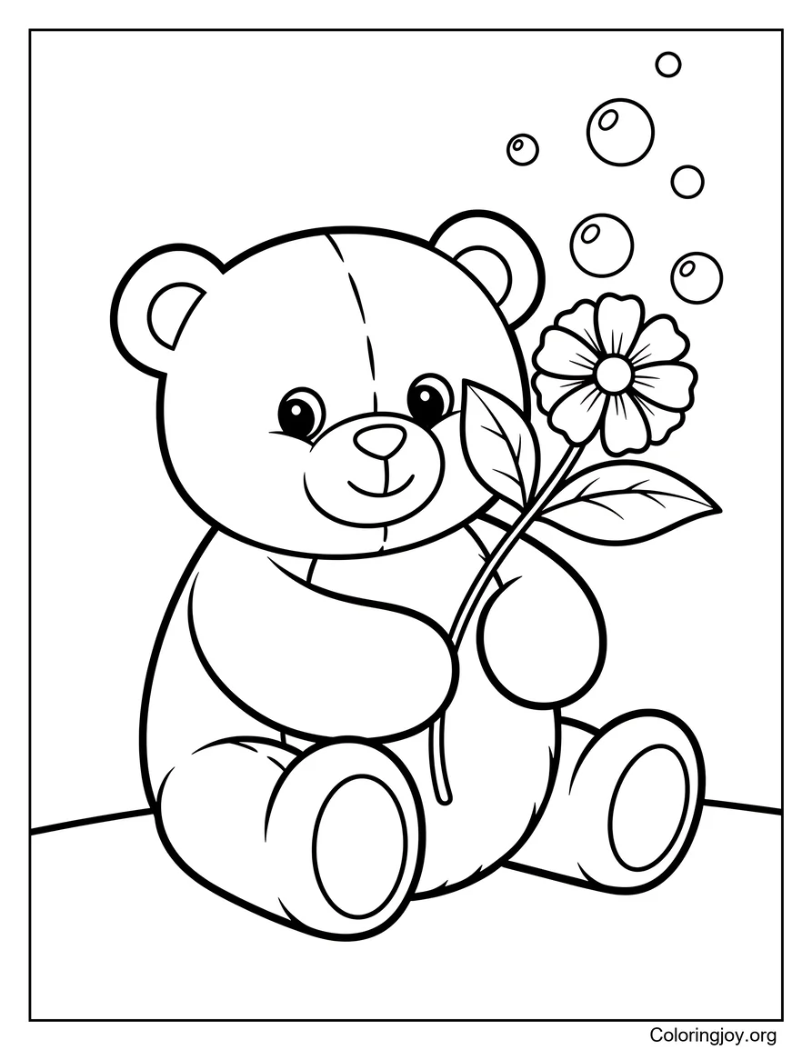 Flor de oso de peluche