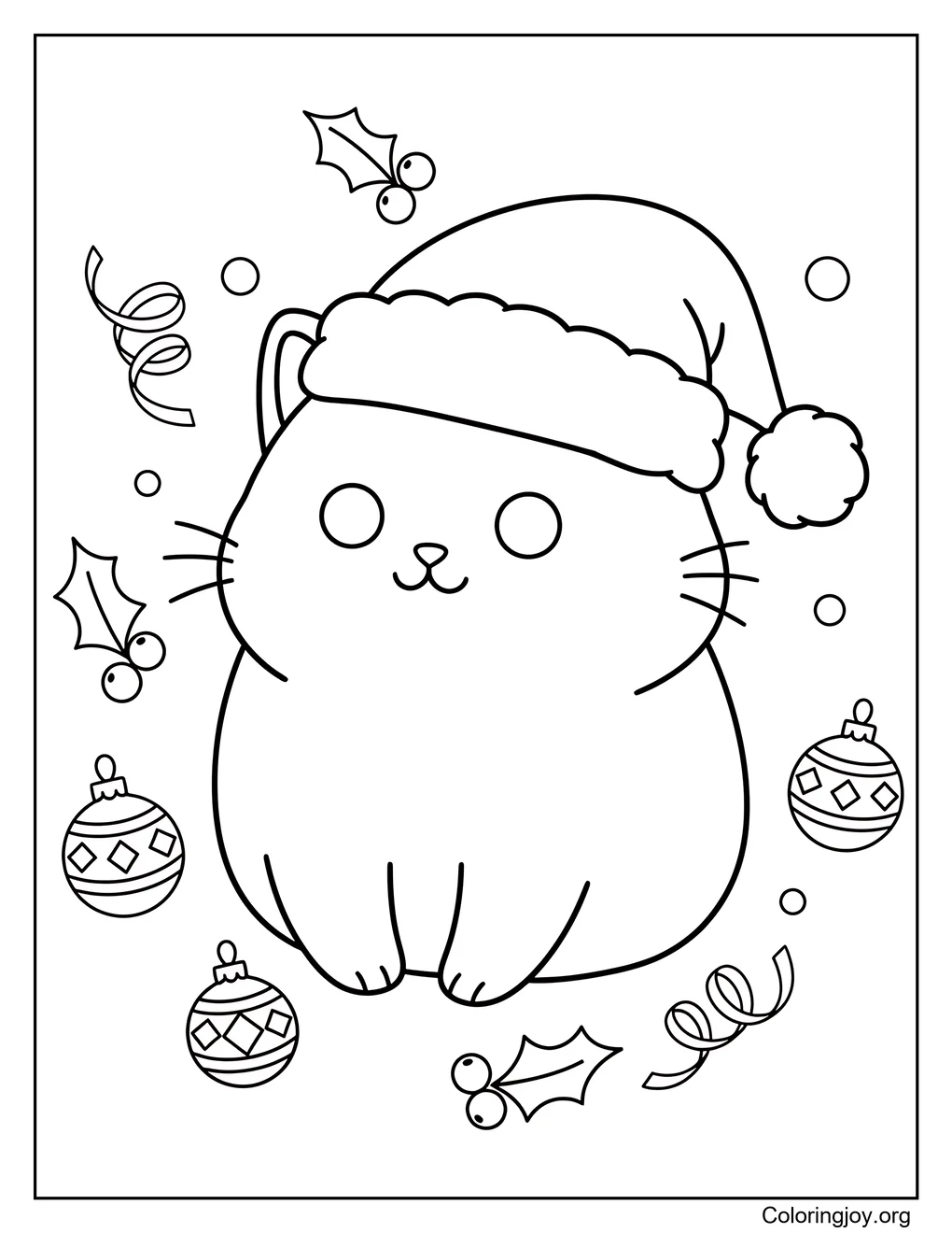 Gato navideño con sombrero