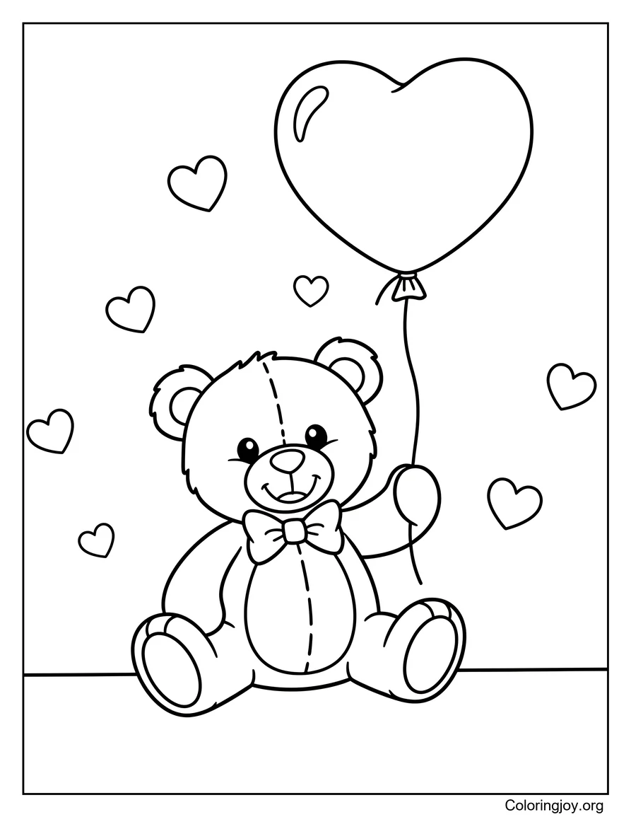 Globo de amor de osito de peluche