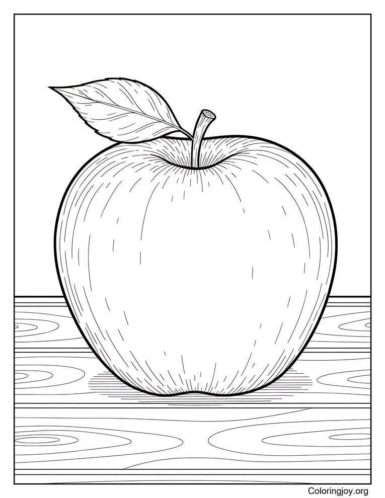 Ilustración de manzana roja fresca