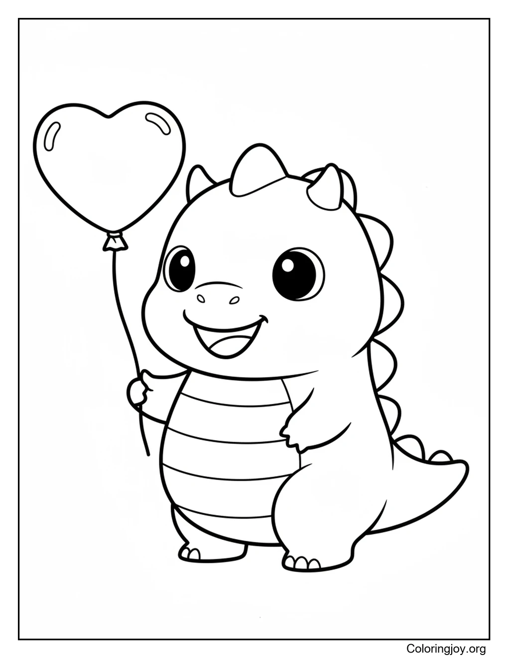 Dinosaurio lindo de dibujos animados