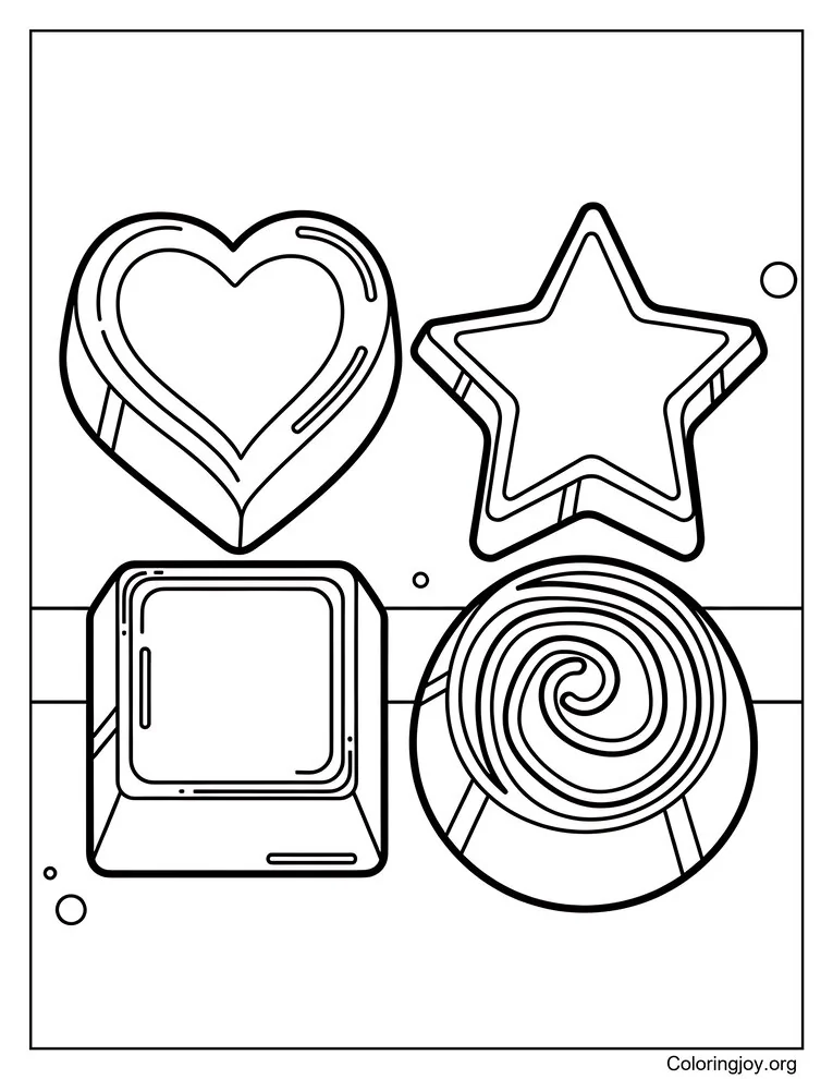 Muestra de formas de chocolate