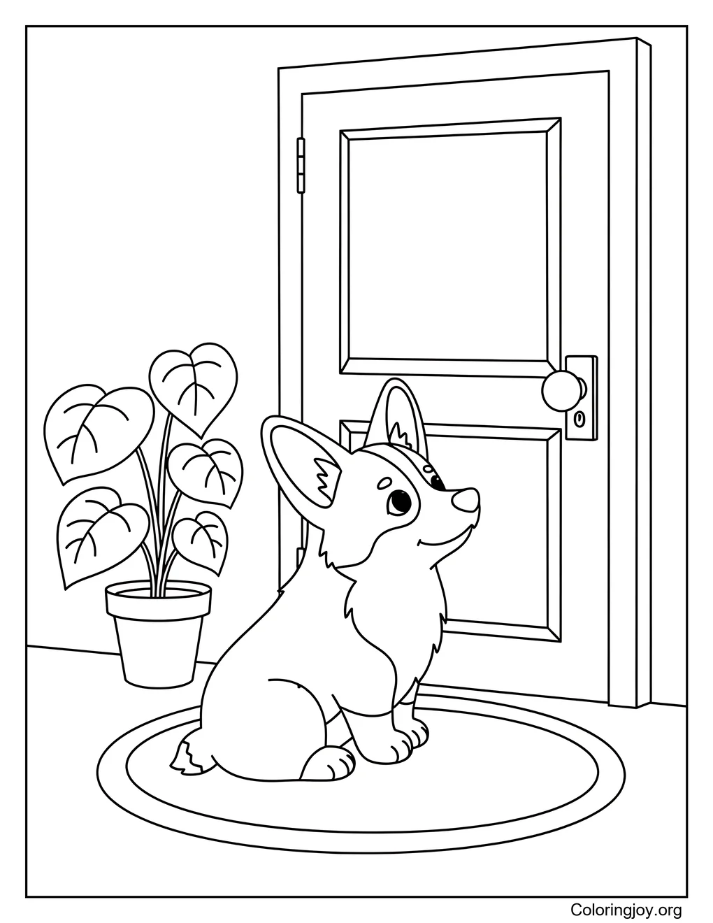 Dibujo de perro para colorear