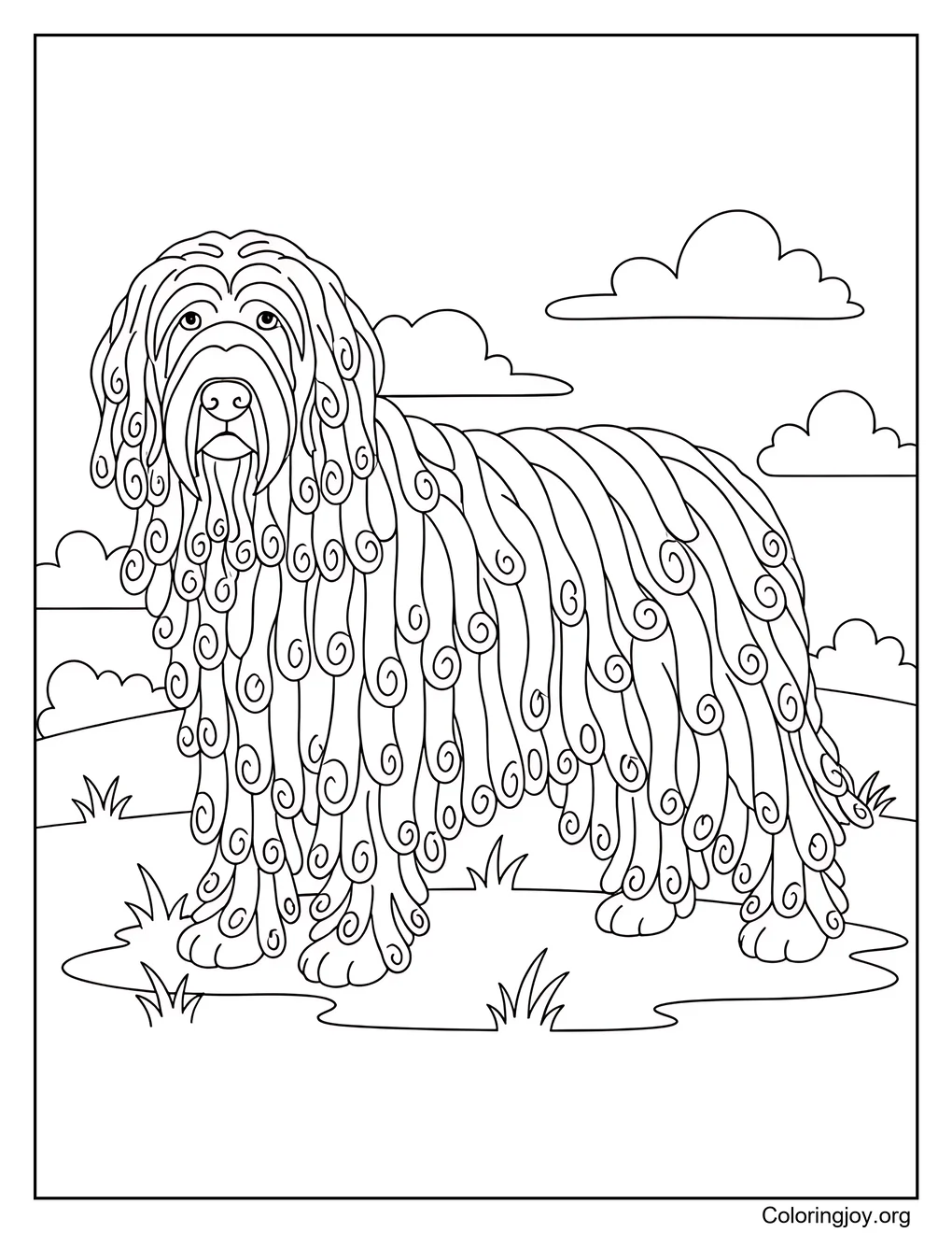 Perro pastor en reposo