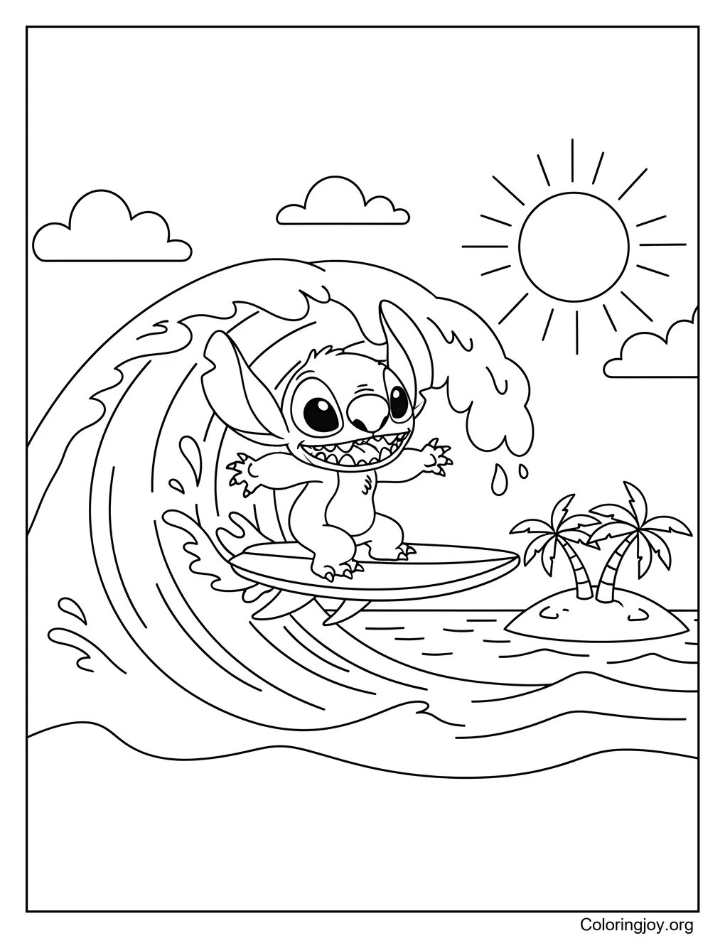 Stitch navegando