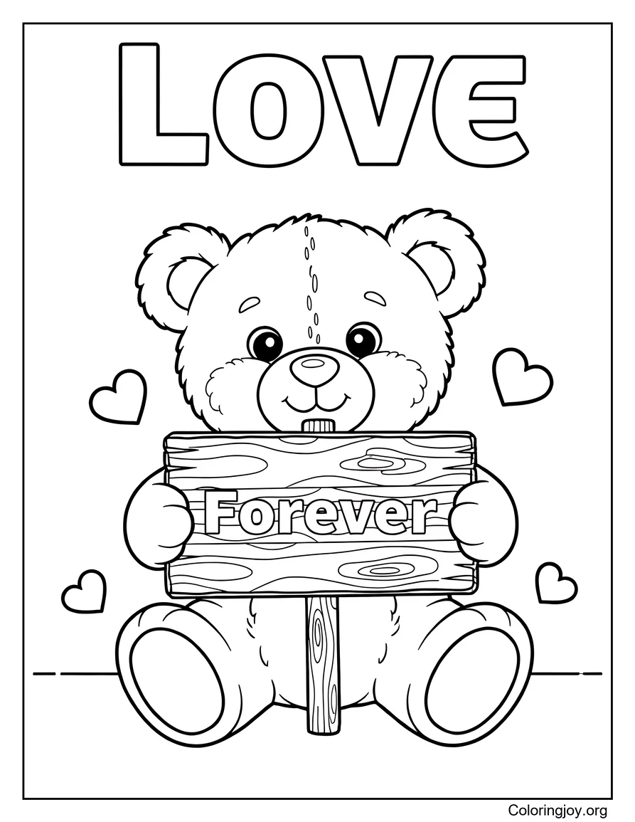 Signo de amor del oso de peluche