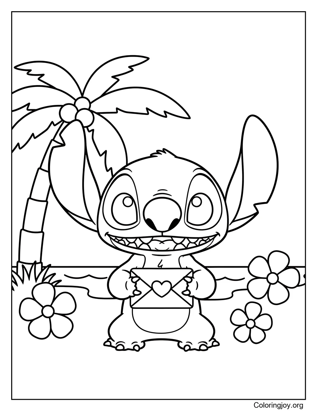 Stitch Carta de amor