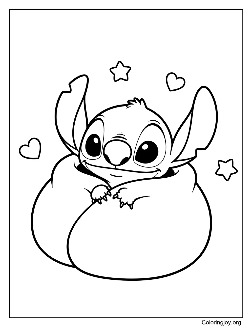 Stitch dándose cuenta de que pertenece