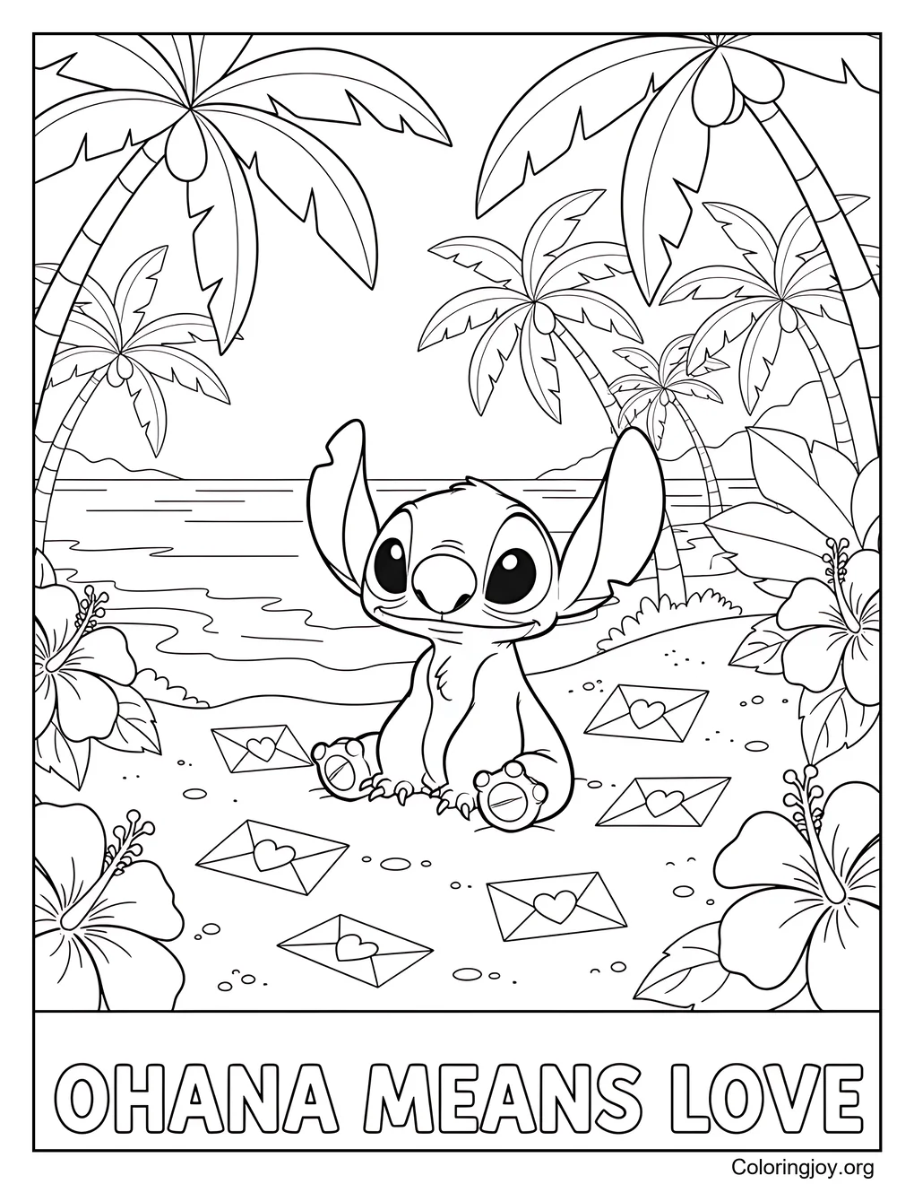 Stitch Notas de amor de la isla