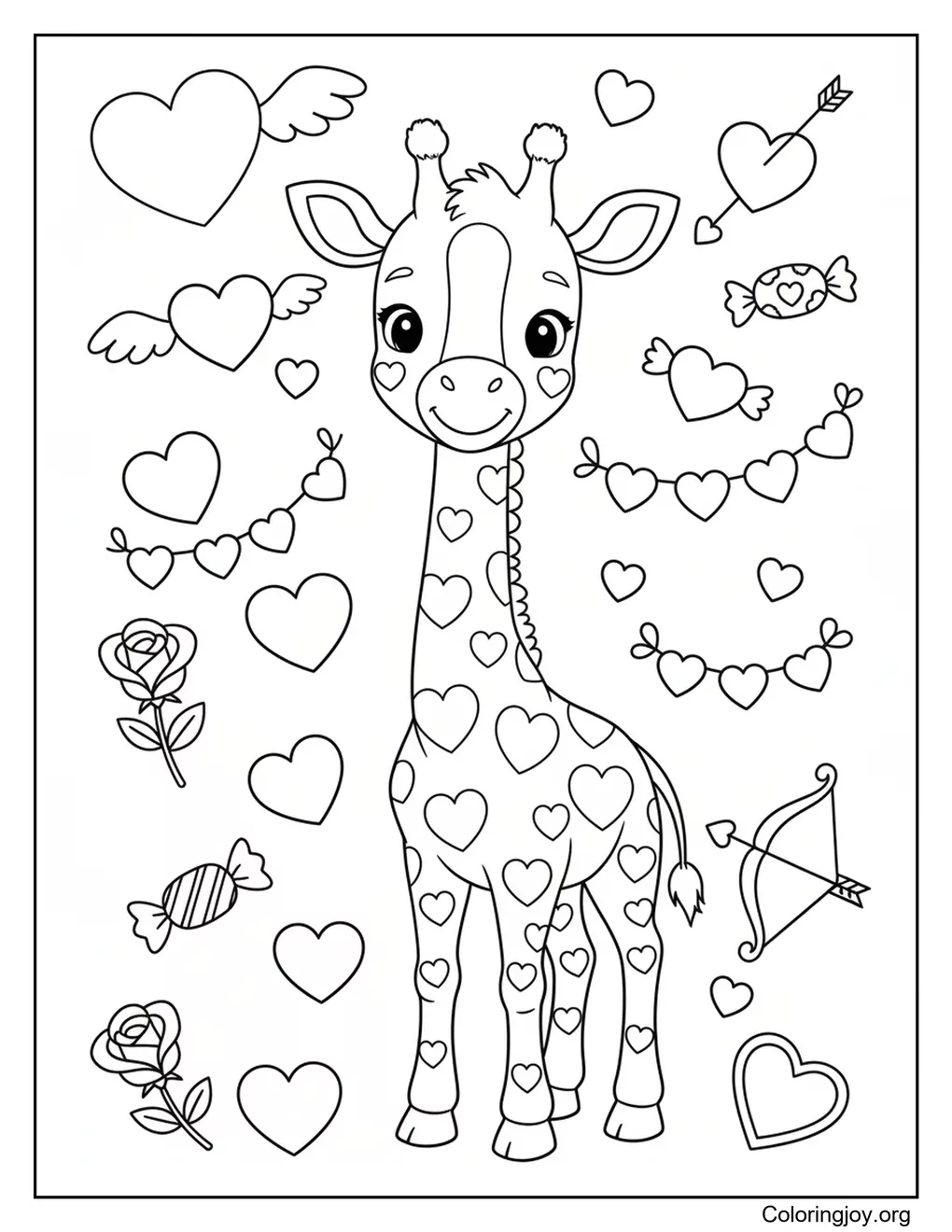 Giraffe Valentine