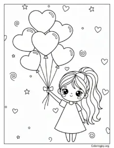 Girl with Heart ballon