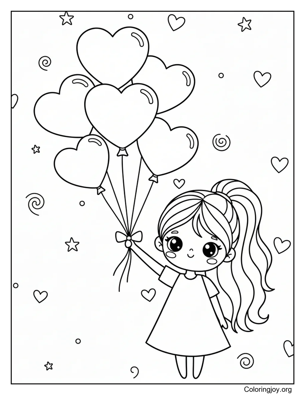 Girl with Heart ballon