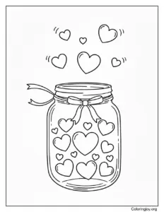 Heart comes out from jar