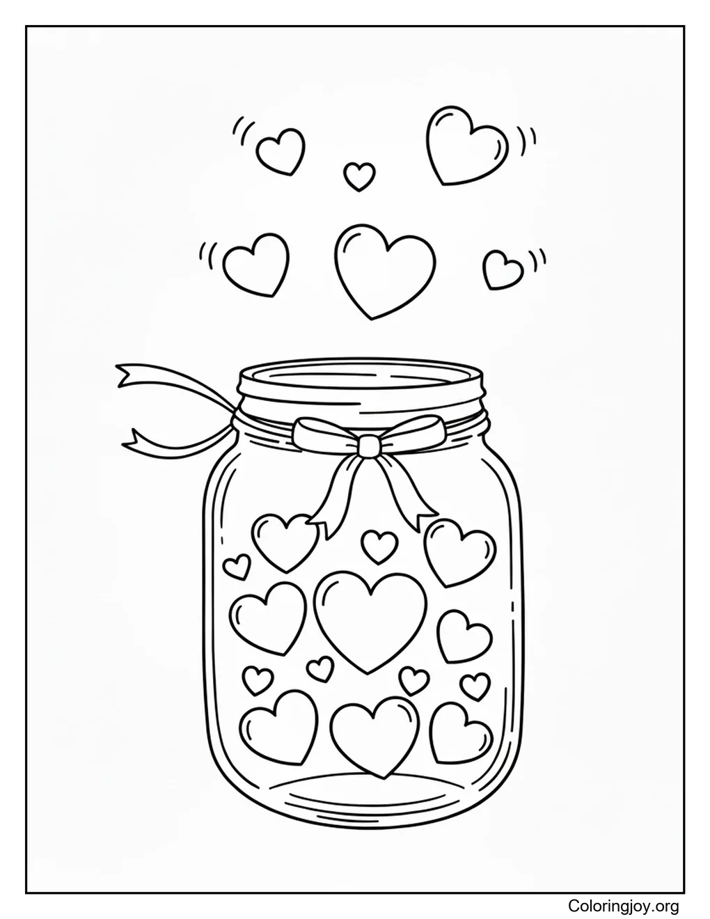 Heart comes out from jar