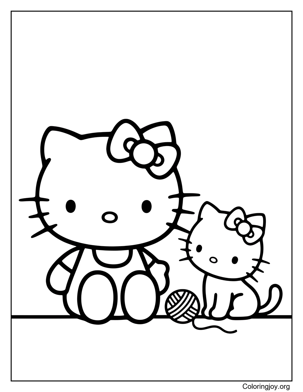 Hello Kitty with cute cat
