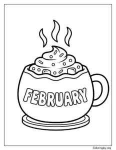 February enjoy Hot cocoa mug