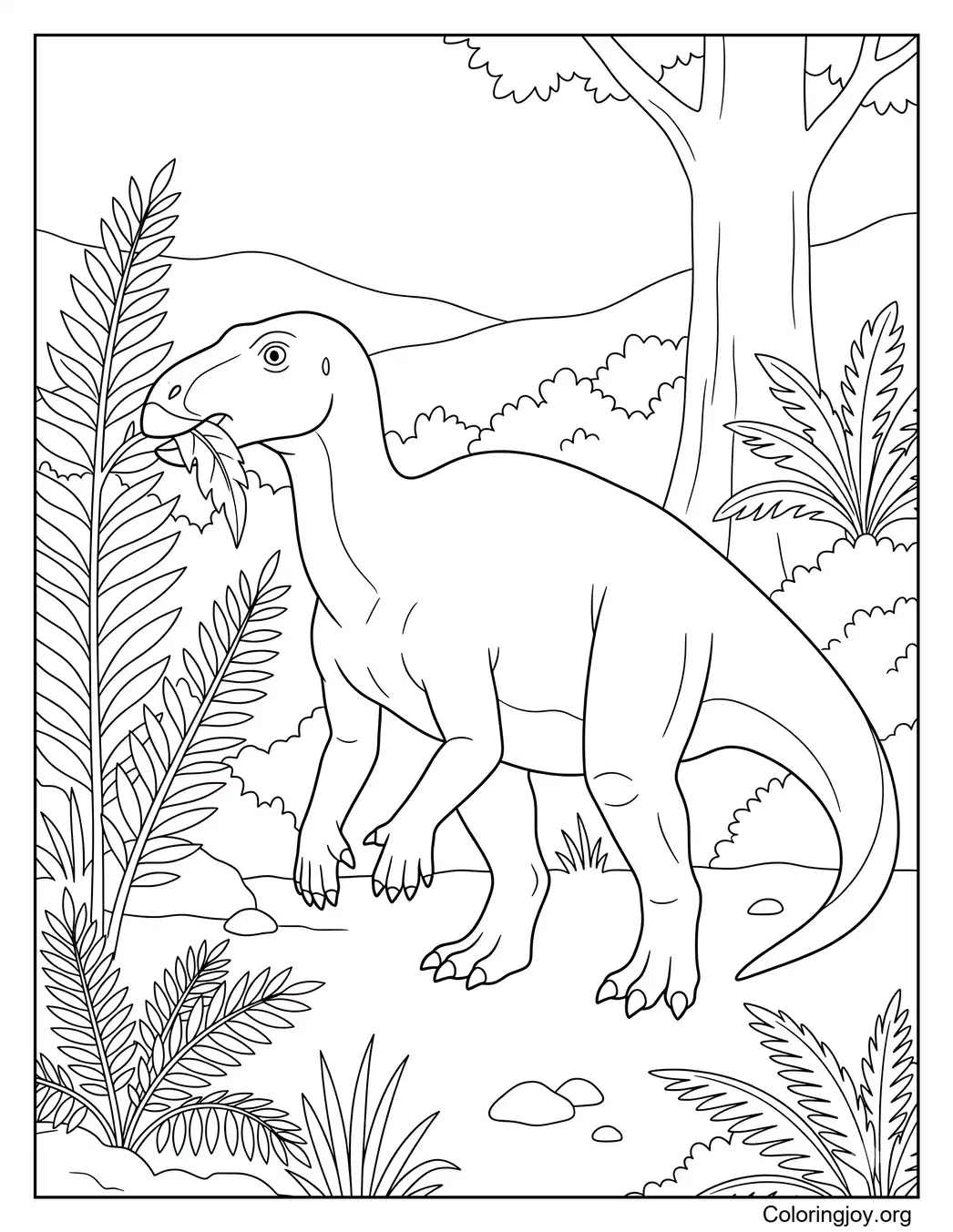 Iguanodon Eating Plants