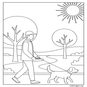 Man Walking Dog