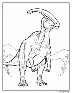 parasaurolophus dinosaur coloring printable