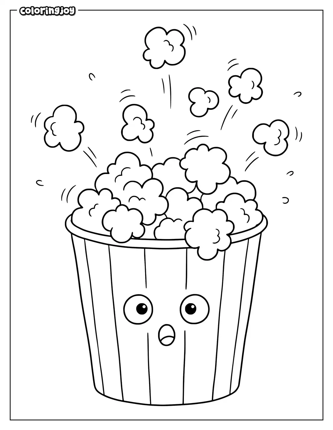 Fluffy popcorn shapes form a cheerful repeating pattern.