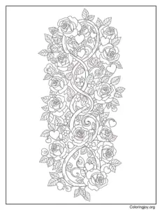 Rose Vine Coloring Page