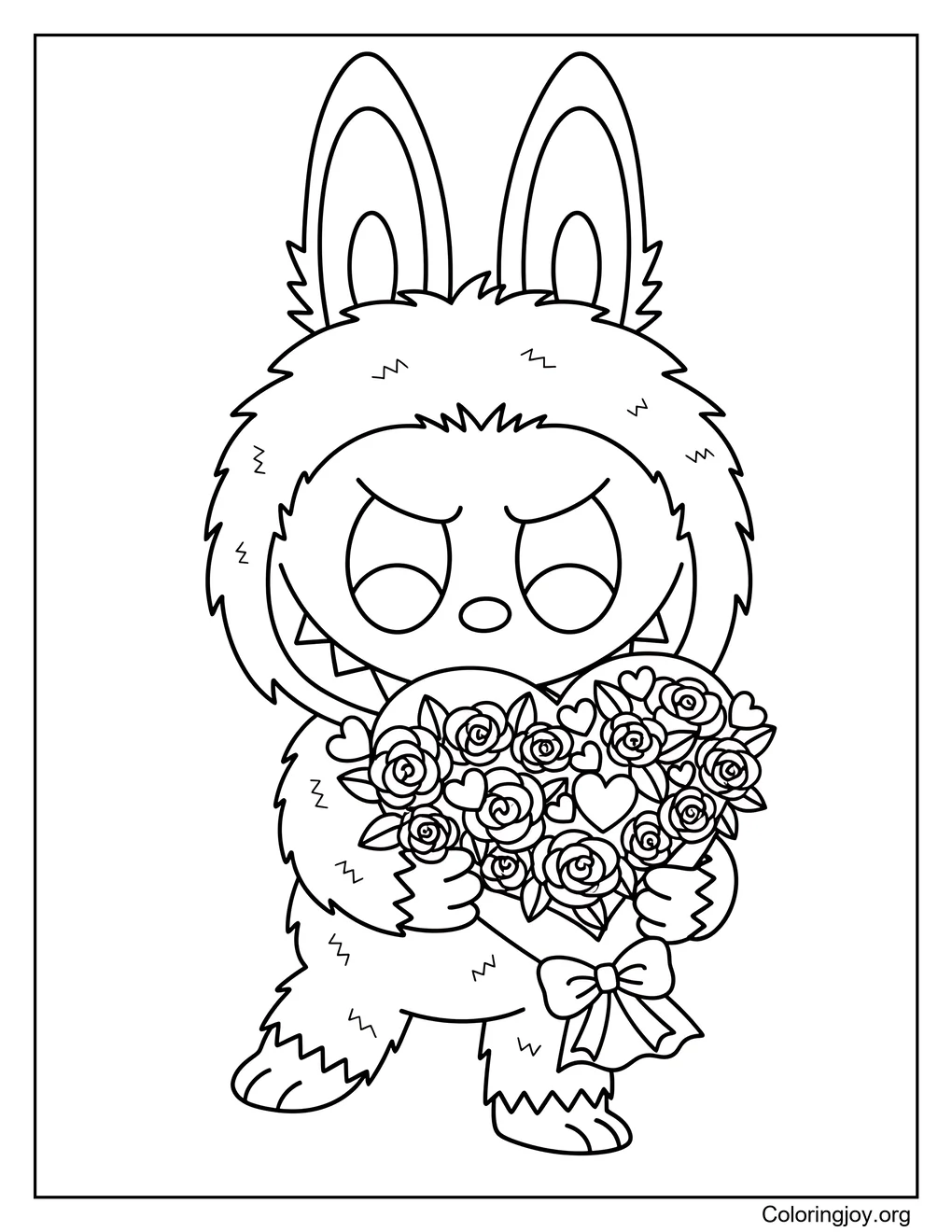 Silly Labubu with Valentine Bouquet