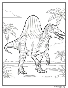 spinosaurus dinosaur coloring sheet