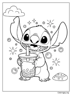 stitch boba Tea