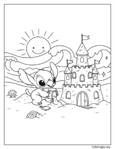 stitch on the beach