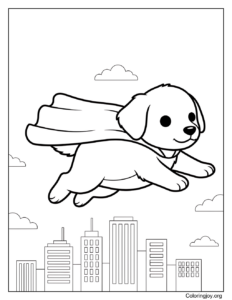 superhero Dog Flying