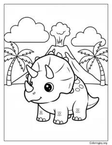 Cute Triceratops Dinosaur