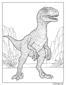 velociraptor coloring printable