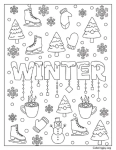Winter Coloring page