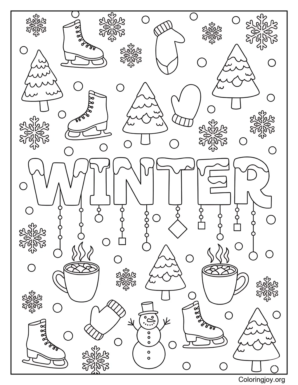 Winter Coloring page