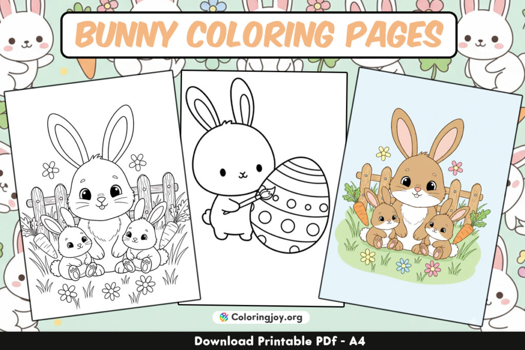 Bunny coloring pages