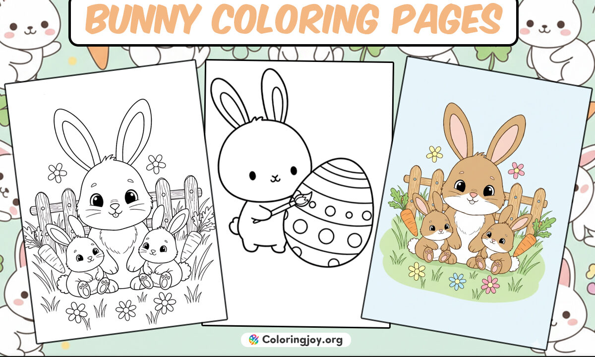 Bunny coloring pages