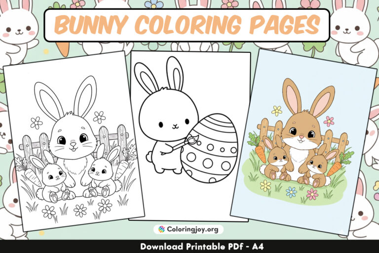 Bunny coloring pages