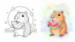 Capybara Coloring Pages (100% Free PDF Printables)