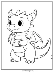Cute Fantasy Dragon Inspired by Spyro