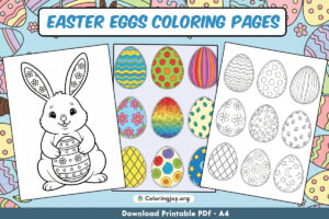 Easter Eggs Coloring Pages (Free PDFs Printable)