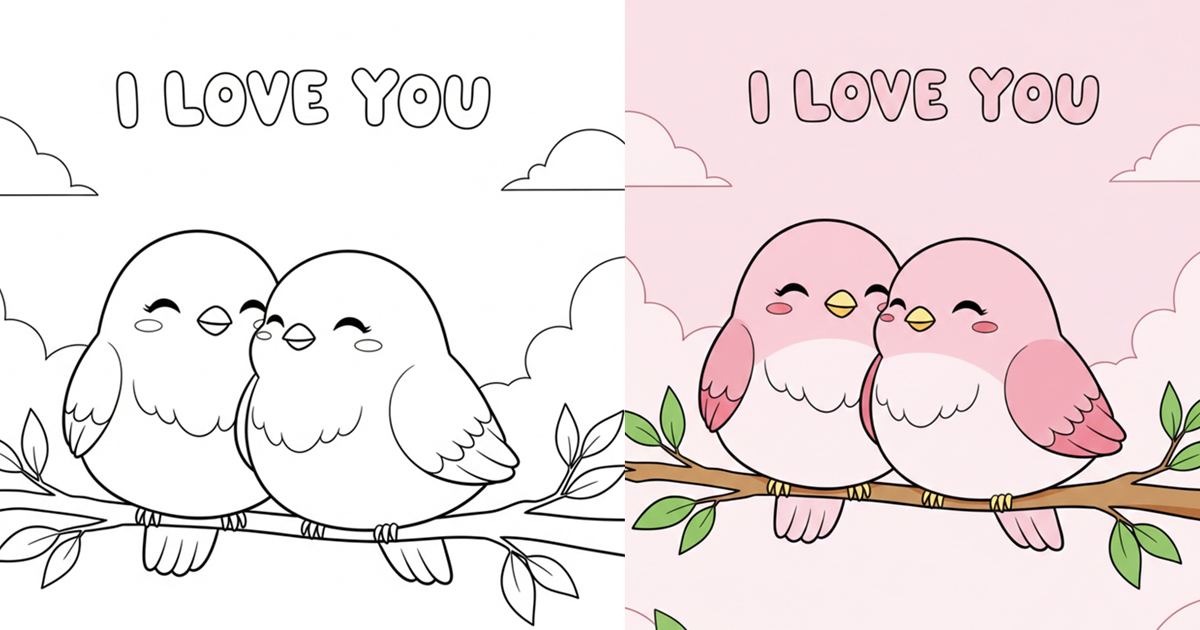 I Love You Coloring Pages