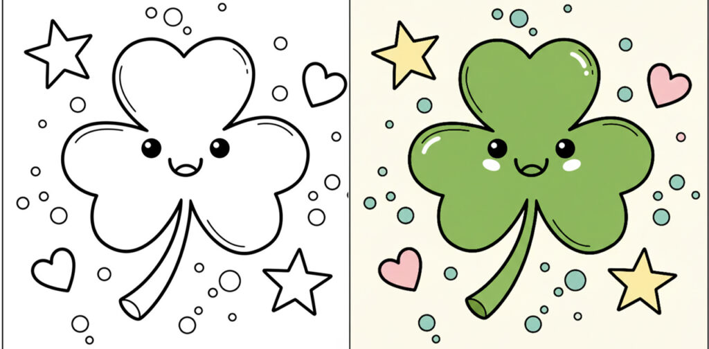 Shamrock Coloring Pages PDFs (100% Free Printable)