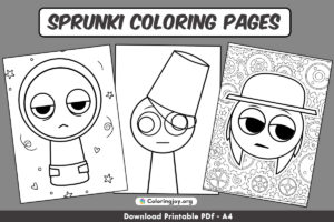Free Printable PDF Sprunki Coloring Pages