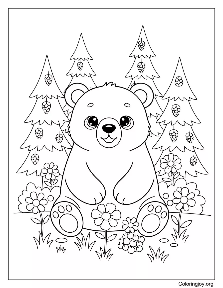 American Black Bear in Forest