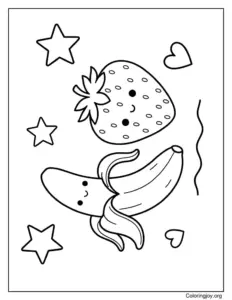 Banana and strawberry